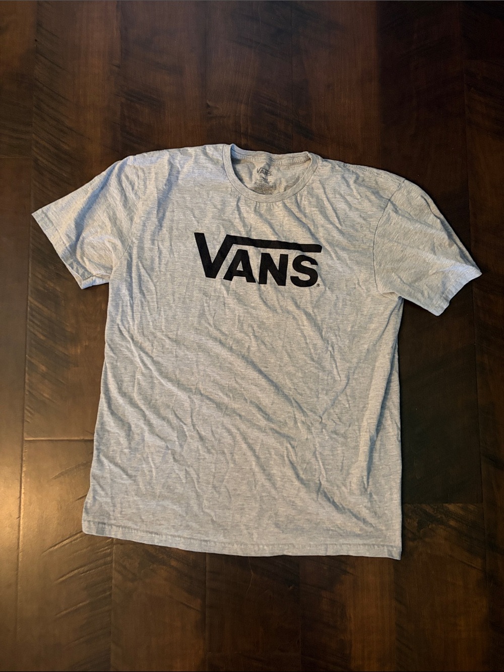 Vans Light Gray Short Sleeve Tee with Black Logo